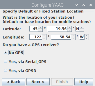 YAAC Configuration wizard step 3